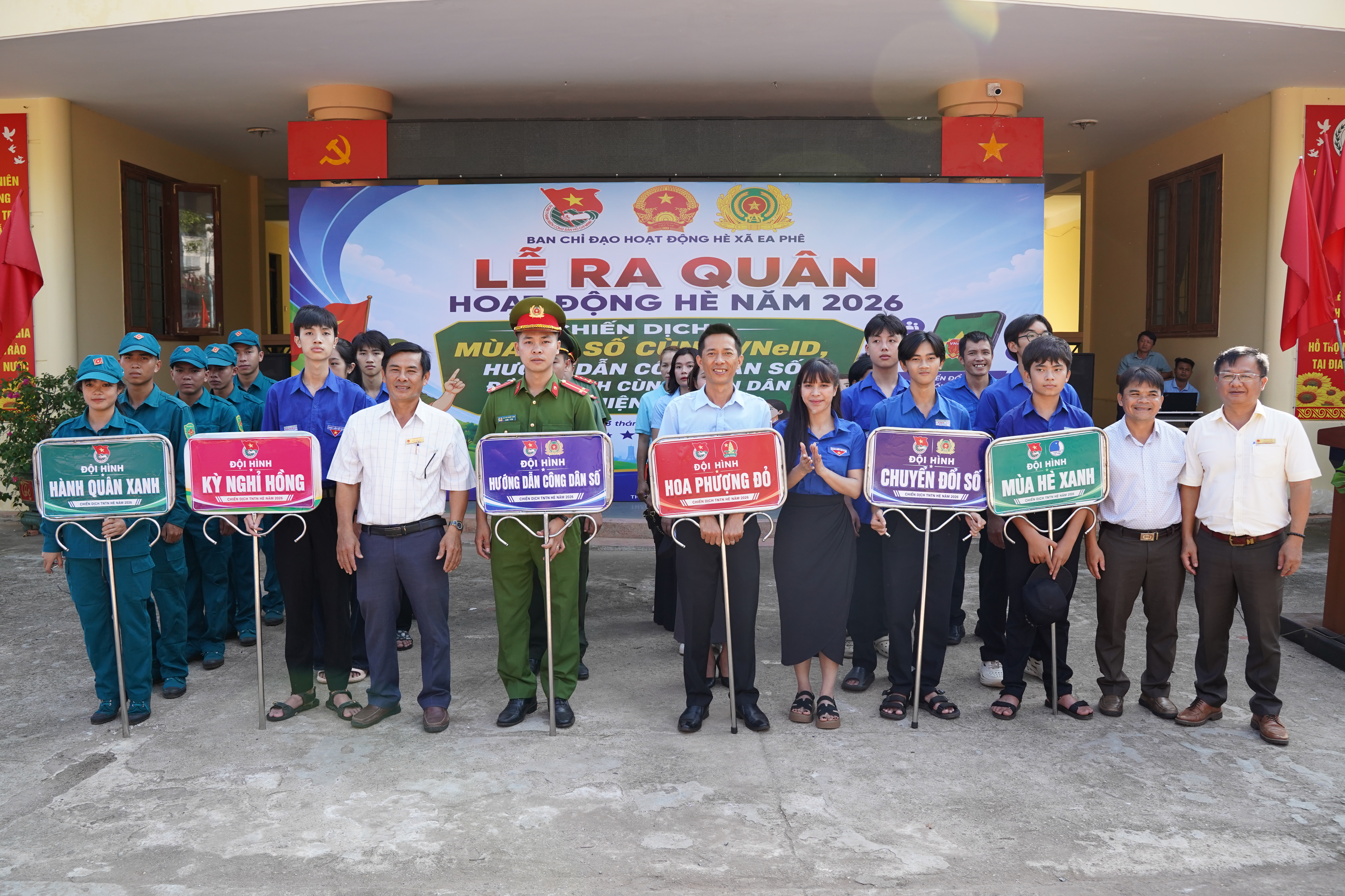 Xã Ea Phê tổ chức Lễ ra quân hoạt động hè năm 2026 gắn với Chiến dịch “Mùa hè số cùng VNeID”